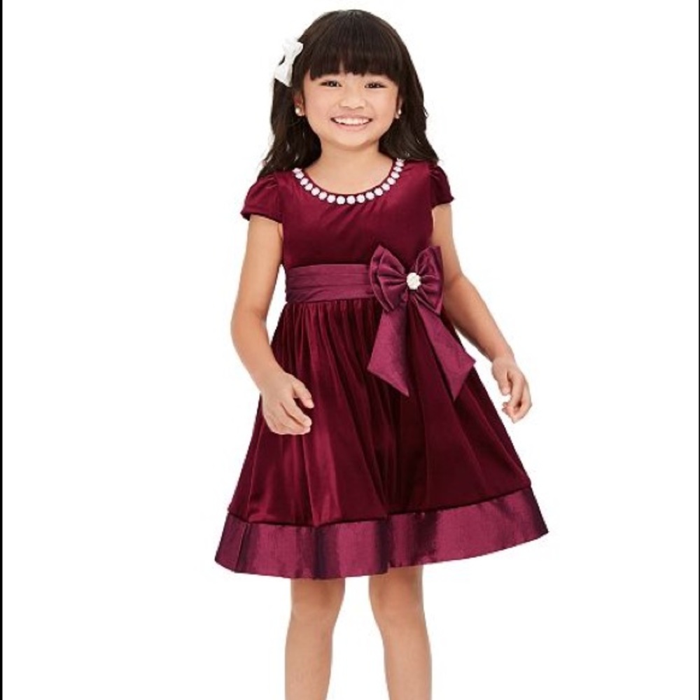 Toddler Girls Embellished Velvet Dress